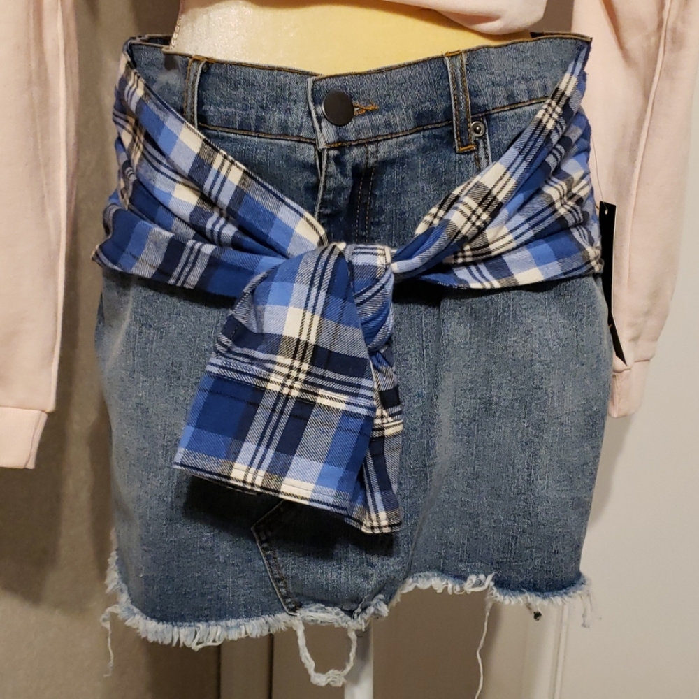 Design lab denim skirt